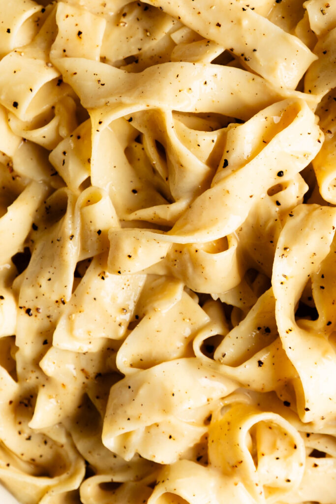 close up of chickpeas pasta sauce