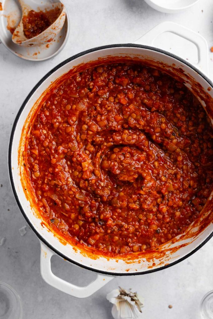 simmering healthy Bolognese