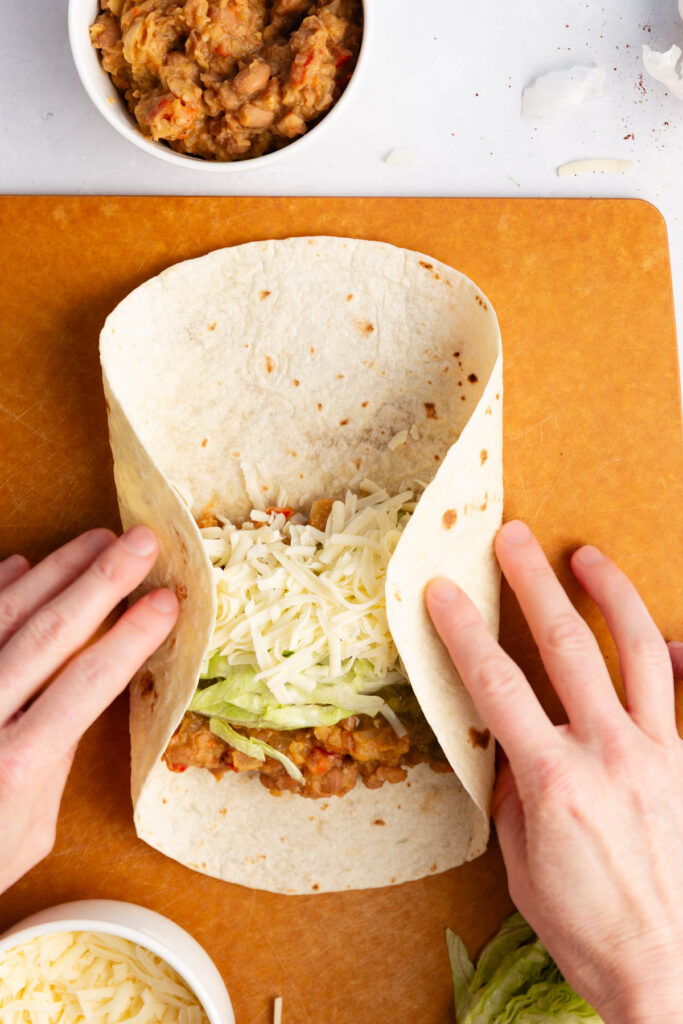 rolling the tortilla