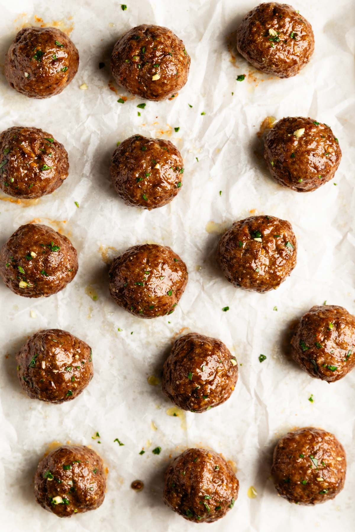 Baked healthy meatball recipe.