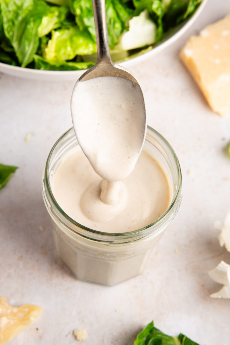 Healthy Caesar Salad Dressing with Cottage Cheese