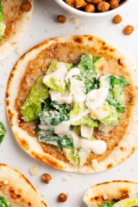 Smashed Chicken Caesar Tacos